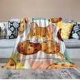 thumbnail image 6 of Hamster Blanket Botanic Hamster Gifts for Boys Men Hamster Throw Blanket for Couch Sofa Bed Soft Warm Flannel Fleece for adults50 x60, 6 of 6