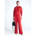 thumbnail image 3 of Free Assembly Women's and Women's Plus Wide Leg Sueded Terry Sweatpants, 30" Inseam, Sizes XS-4X, 3 of 6