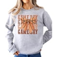 thumbnail image 3 of Basketball Game Day Sweatshirt for Women & Teens Trendy Sports Coquette Bow Sweater Gray Sweatshirt Adult Large, 3 of 4