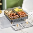 thumbnail image 4 of Plateau à Fruits de Luxe Texturé pour Stocker des Collations Design Élégant Transparent, 4 of 7