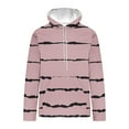 thumbnail image 4 of ZCFZJW Mens Fall Winter Striped Printed Hoodie Tops Lightweight Casual Big and Tall Regular Fit Drawstring Long Sleeve Hooded Pullover Sweatshirts with Pockets Pink M, 4 of 4