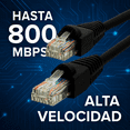 thumbnail image 2 of Cable de Red Ethernet 20 metros Bianbir Categoría CAT 6 800 mbps Rj45 Negro, 2 of 4