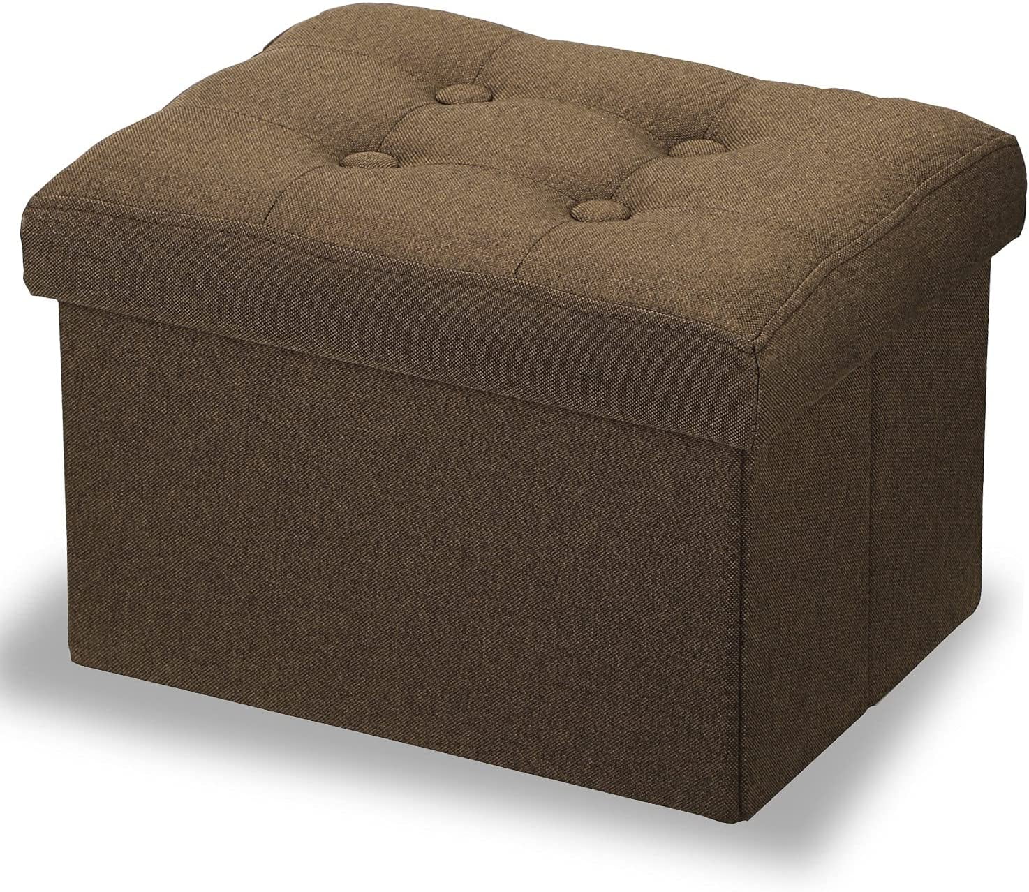 16" Small Storage Ottoman Stool Foot Rest Stool Under Desk Stool Short Ottoman Folding Ottoman