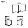 thumbnail image 6 of Bellemave 7-Piece Dining Table Set with Faux Marble, Modern 55 Inch Kitchen Table Set for 6 with 2 Middle Chairs and 4 Triangular Chairs, Industrial Table and Chairs with Metal Frame (Black+White）, 6 of 11