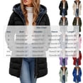 thumbnail image 4 of QATAINLAV Fleece Warm Winter Coat for Woman Windproof Hooded Long Down Jacket Solid Color Thicken Outerwear with Pockets Mint Green XL, 4 of 7
