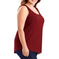 thumbnail image 4 of Ladies Plus Size Tank Tops, Loose Fitting Sleeveless Solid Tee 2025 New Summer Casual Round Neck Sleeveless Shirts Flowy Blouse Camisoles for Women for Under Clothes Wine 5XL, 4 of 7