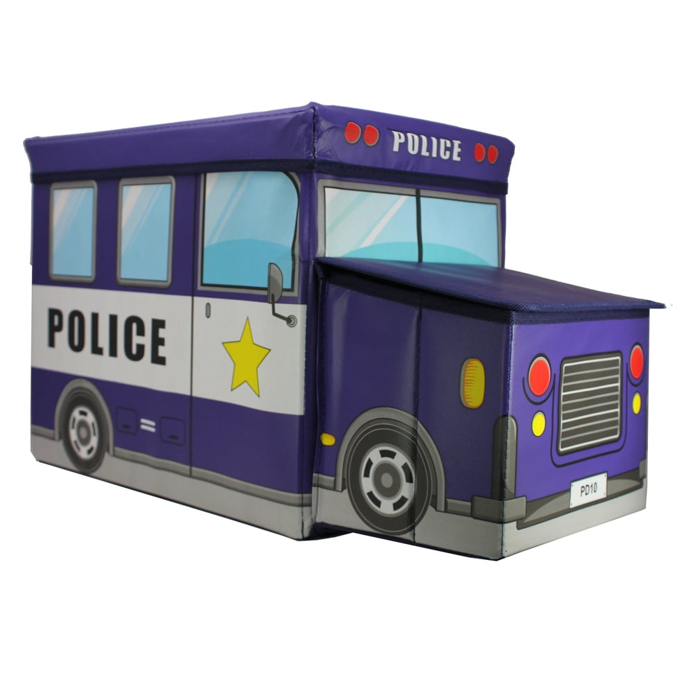 Police Car Toys Storage Box and Bench
