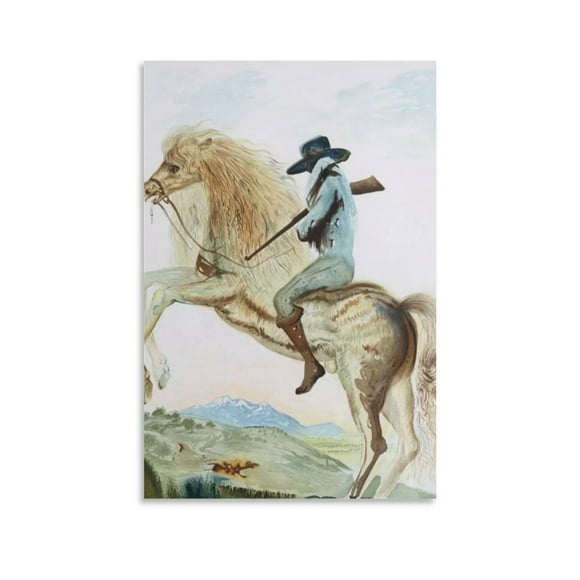 Salvador Dali Print Painting Caballero 1968 Canvas Wall Art Prints Poster Gifts Photo Picture Painting Posters Room Decor Home Decorative 20x30inch(50x75cm)