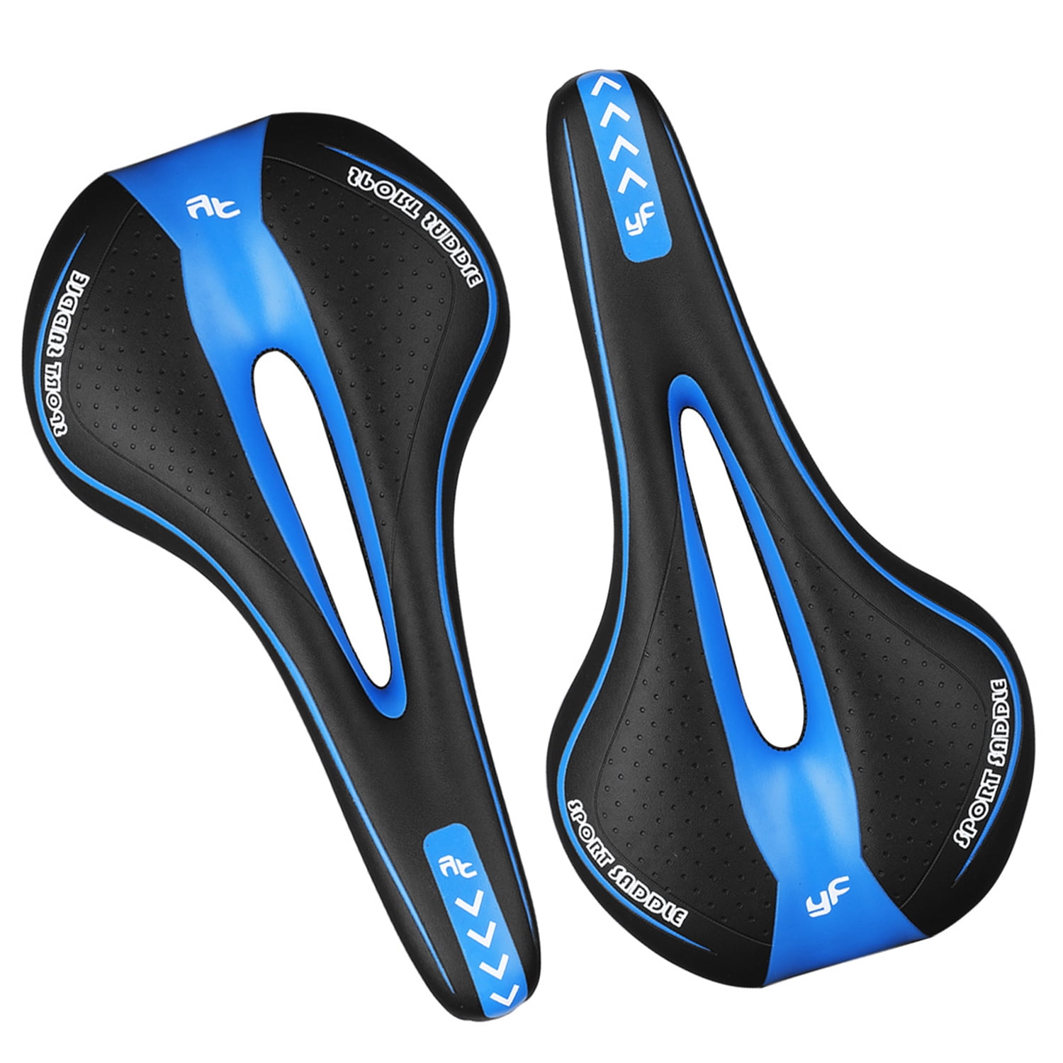 EZGO Mountain Road Bicycle Seat Bike Saddle Comfortable Memory Form Soft Padded with Wrench Blue Walmart Business Supplies