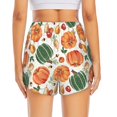thumbnail image 4 of Running Shorts for Women, Autumn Pumpkins Workout Athletic Shorts with Pockets, Lounge Yoga Shorts Women, 4 of 7