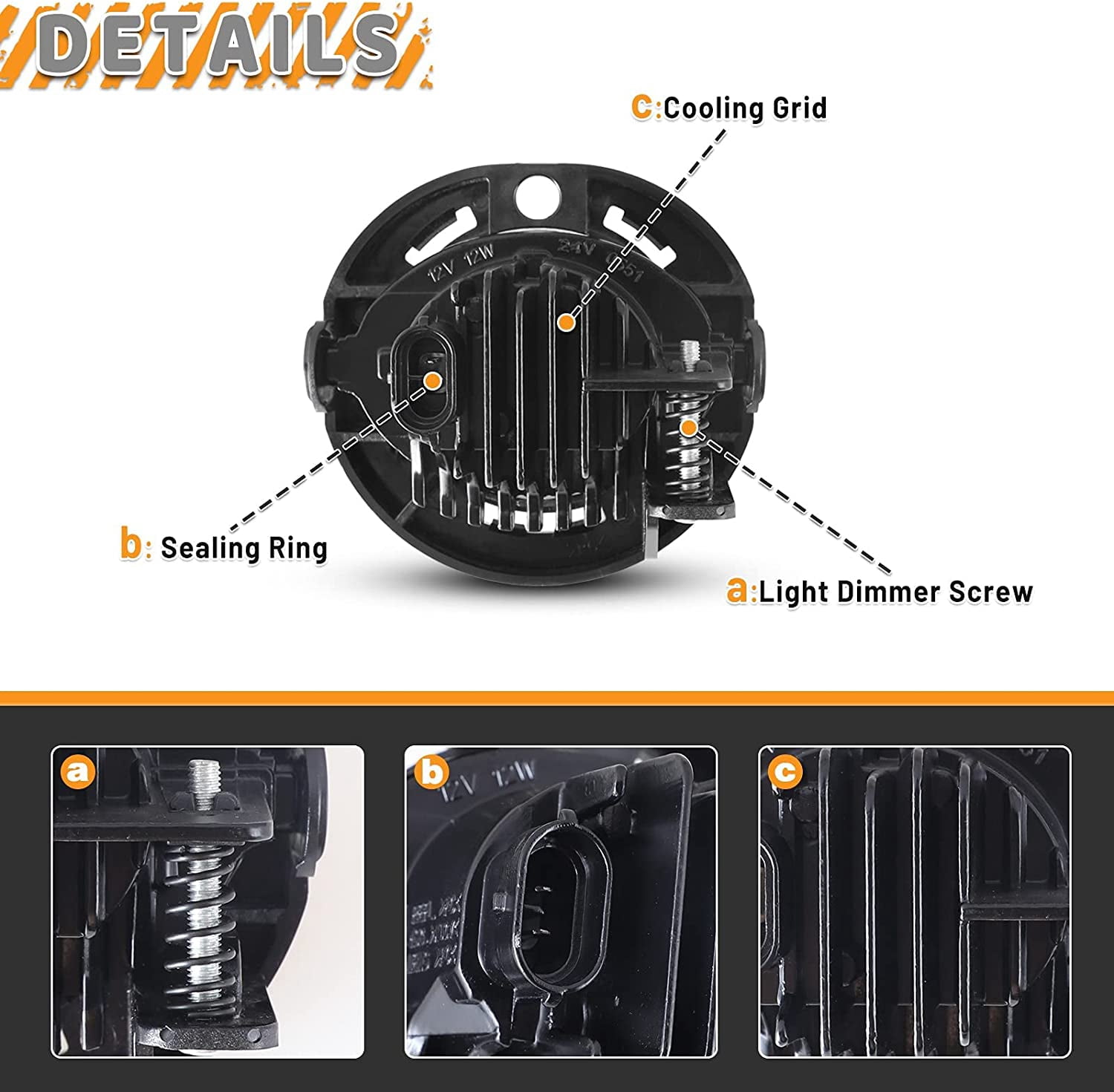 LED Fog Lights Assembly For JEEP GRAND CHEROKEE 2014-2016/DODGE CHARGER 2015-2019/CHRYSLER 300 2015-2019/CHRYSLER PACIFICA 2017-2020