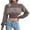 Khaki, variant on Lilgiuy Women's Casual Colorful Long Sleeve Off Shoulder Knit Sweater Crew Neck Sweater,Blue,8 2022 Fall Winter