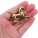 thumbnail image 5 of Houderco Escultura Caballo Dorado De Latón Feng Shui Para Hogar Oficina Símbolo, 5 of 7