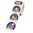thumbnail image 2 of Justharion 500pcs Gift Box Packing Labels Santa Claus Stickers Adhesive Round DIY Decals, 2 of 6