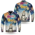 thumbnail image 3 of Happy New Year with Scottish Fold Fireworks Holiday Xmas Winter 2025 All Over Print 3D Baseball Jacket Cat Lover Kitten Owner Gifts Bomber Jacket Softball - 00025, 3 of 6