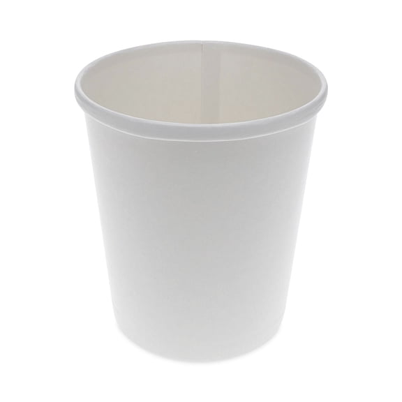 Pactiv Evergreen Paper Round Food Container, 32 Oz, 5.13" Diameter X 4.5"h, White, 500/carton