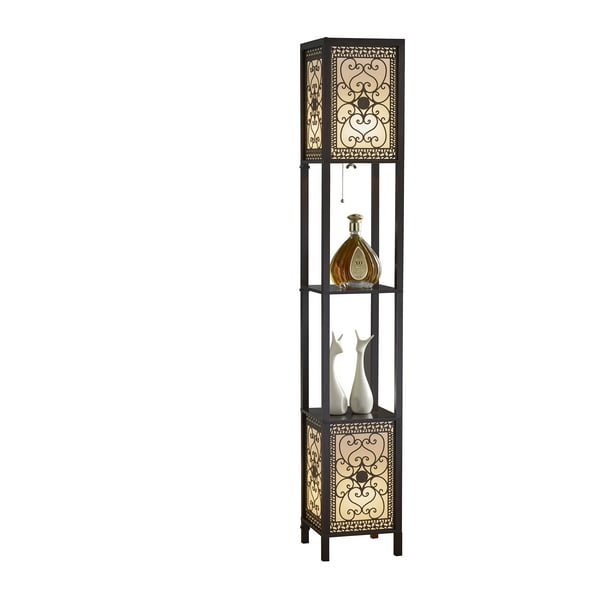Artiva Usa 64 Infinity Heart Shelf Floor Lamp Espresso Walmart