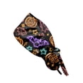 thumbnail image 2 of Kamentoy Halloween Headbands For Women Print Ponytail Scrub Cap Soft Elastic Breathable Adjustable Work Hat For Fall Holiday Halloween Headwear, 2 of 5