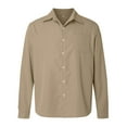 thumbnail image 4 of Sopiago Men's Button Down Shirts Casual Linen Shirts for Men Long Sleeve Regular Fit Cotton Beach Shirts with Pocket Khaki,XXL, 4 of 4