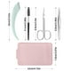 thumbnail image 2 of Kit de recortador de cejas 5 en 1 con tijeras, maquinillas, pinzas, cepillo y espejo para mujer. Incluye estuche de cuero para transportar las tijeras., 2 of 4