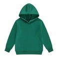 thumbnail image 2 of JIAYUE Boys Girls Hooded Sweatshirts Long Sleeve Pullover Hoodie Solid Color Casual Wear For Children 2 13 Years Daily Stylish Outfit, 2 of 4