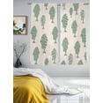 thumbnail image 3 of Marine Life Sheer Curtains 2 Panels Set Vintage Ocean Green Fish Silhouettes Stripes Linen Texture Sheer Window Curtains Light Filtering Rod Pocket Voile Drapes for Bedroom Living Room 52"x63", 3 of 8