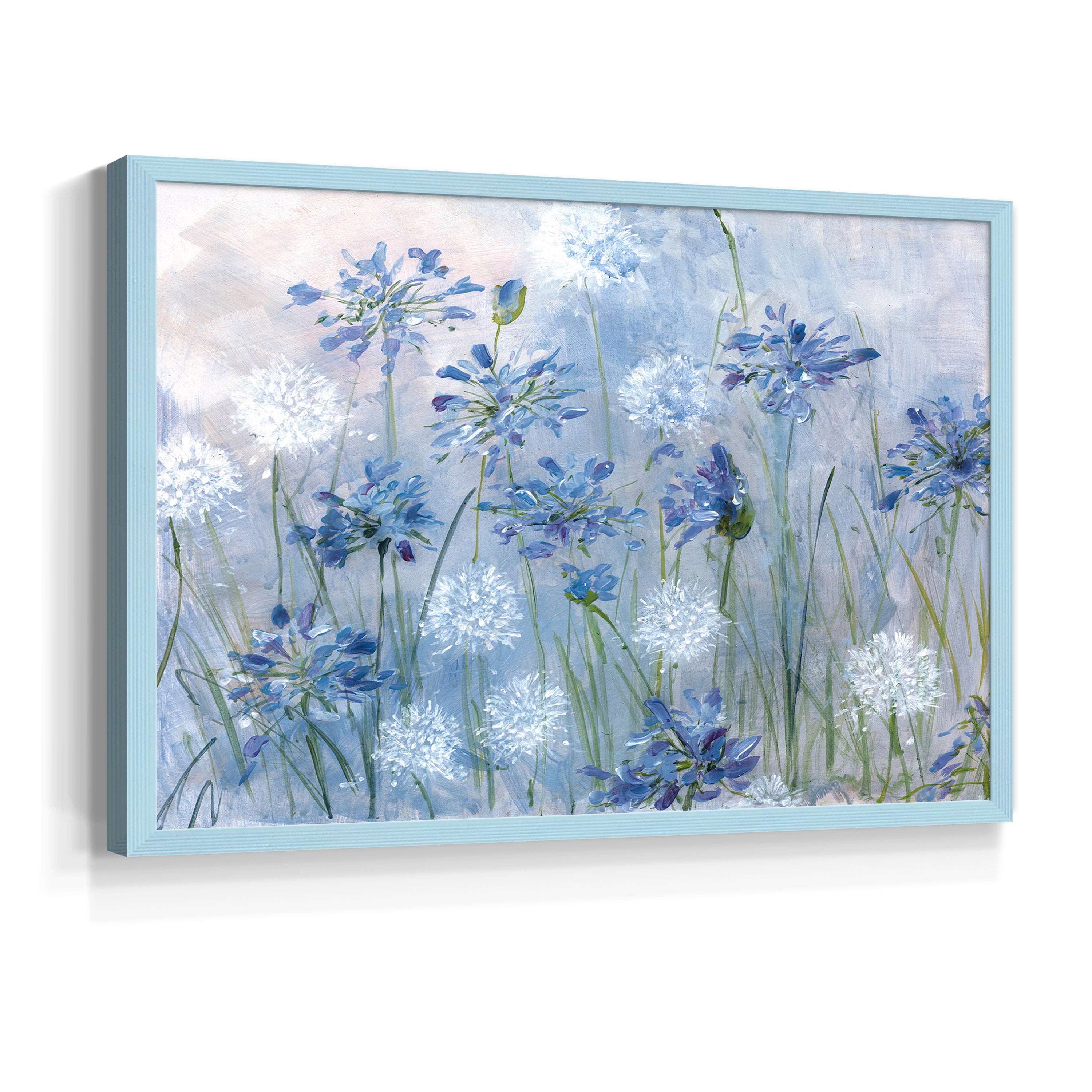 Dandelion and Agapanthus by Sally Swatland - Restickable Framed Giclée Print