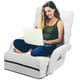 Gymax Canapé Pliant Blanc Chaise Longue Canapé-Lit avec Accoudoirs et Oreiller – image 10 sur 10