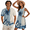 Blue Stripe Palm Tree, variant on KUIFORTI Camouflage Hunting Couple Matching Outfits Matching Vacation Outfits for Couples Soft and Comfortable Casual Beach Vacation Party Shirt Suitable for Everyday Casual Wear