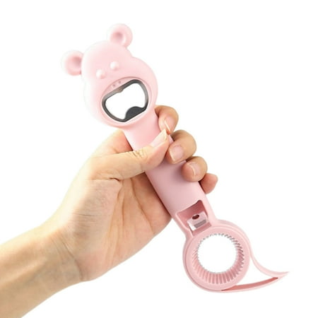 

4 in 1 Jar Opener Kitchen Tool Wear Resistance Easy to Use Opener for Water Bottle Canister Tool White