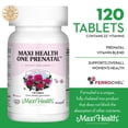 thumbnail image 2 of Maxi Health One Prenatal – Women’s Multivitamin with Iron – Pregnancy & Fetal Health Support – 120 Tablets, 2 of 9