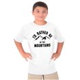 thumbnail image 5 of Rather Be In Mountains Hiking Life Crewneck T Shirts Boy Girl Teen Brisco Brands S, 5 of 6