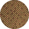 thumbnail image 1 of Ahgly Company Indoor Round Abstract Brown Modern Area Rugs, 4' Round, 1 of 4