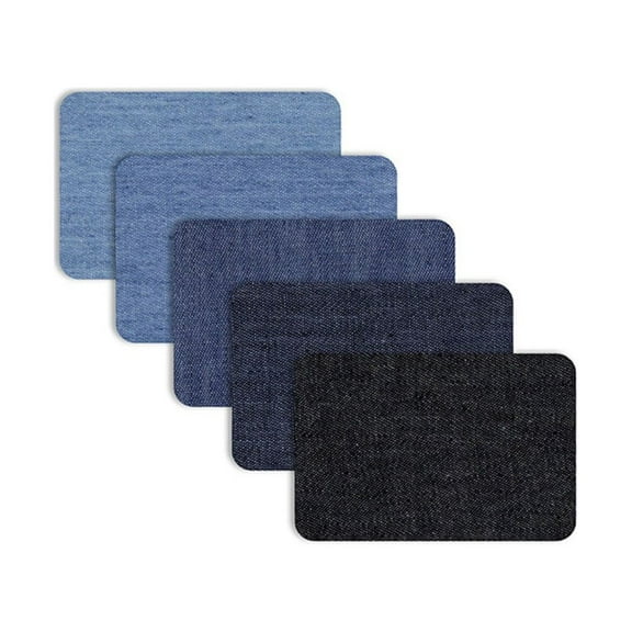 5PCS Jeans and Clothing Repair and Decoration Kit,Inside and Outside Iron On Patches for Jeans,Shirts,Dress,Clothing,Jeans Patches for Repairing Pant Holes,Covering Imperfections,rectangular S,3x2"