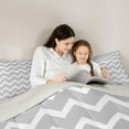 thumbnail image 4 of Feelyou Stripe Line Waves Twin Bedding Sets 7-Piece, Grey Abstract Bedding Comforter Set, 4 of 8