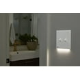 thumbnail image 3 of 1 Pack - SnapPower SwitchLight [for Double-Gang Light Switches] - Light Switch Wall Plate with Built-in LED Night Lights - Bright/Dim/Off Options - Auto On/Off Sensor - (Toggle, Ivory), 3 of 6