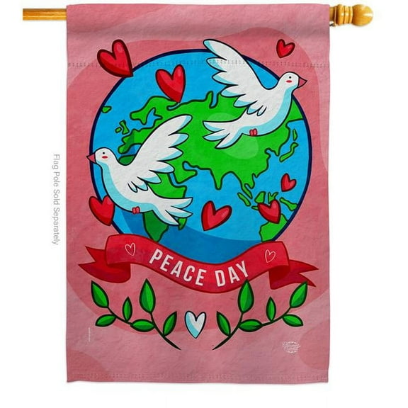 Ornament Collection H192455-BO 28 x 40 in. Peace On Earth Sweet Life Double-Sided Decorative Vertical House Flags - Decoration Banner Garden Yard Gift