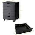 thumbnail image 3 of DORTALA 5 Drawer Chest File Cabinet with Wheels, Versatile Mobile Under Desk Office Storage Cabinet, Wood Filing Cabinet for Home Office, 3 of 7