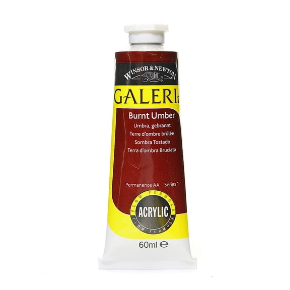 Galeria Flow Formula Acrylic Colours burnt umber, 60 ml, 76 (pack of 4)