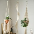 thumbnail image 6 of CheersUS Macrame Hangers Natural Cotton Hand-Woven Boho Indoor Outdoor Plant Hanger with Tassels, 6 of 7