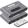 thumbnail image 1 of KSRplayer HDMI Switch 3 in 1 Out 4K@60Hz, HDMI Switcher with Remote Control, 3-Port HDMI Selector for PS5/PS4, Xbox, Roku, Fire TV, Apple TV, Blu-ray Players, Chromecast, 1 of 11