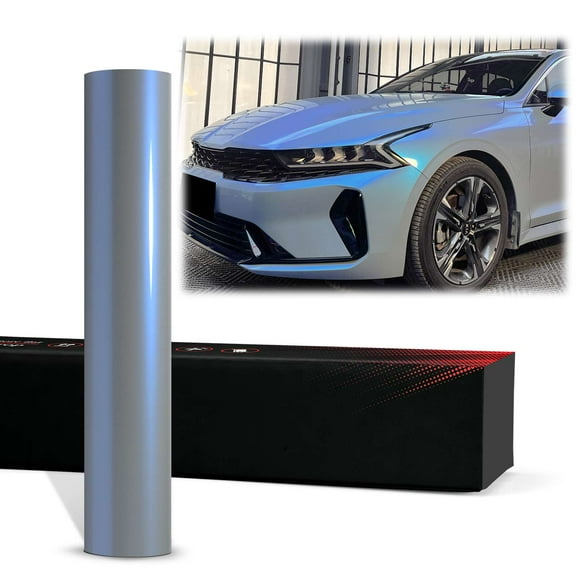 PET Space Candy Gloss Gray Blue Chameleon Metallic Color Shift Color Change Vinyl Wrap Auto Car Sticker Decal Film Sheet Bubble Free Air Release Technology