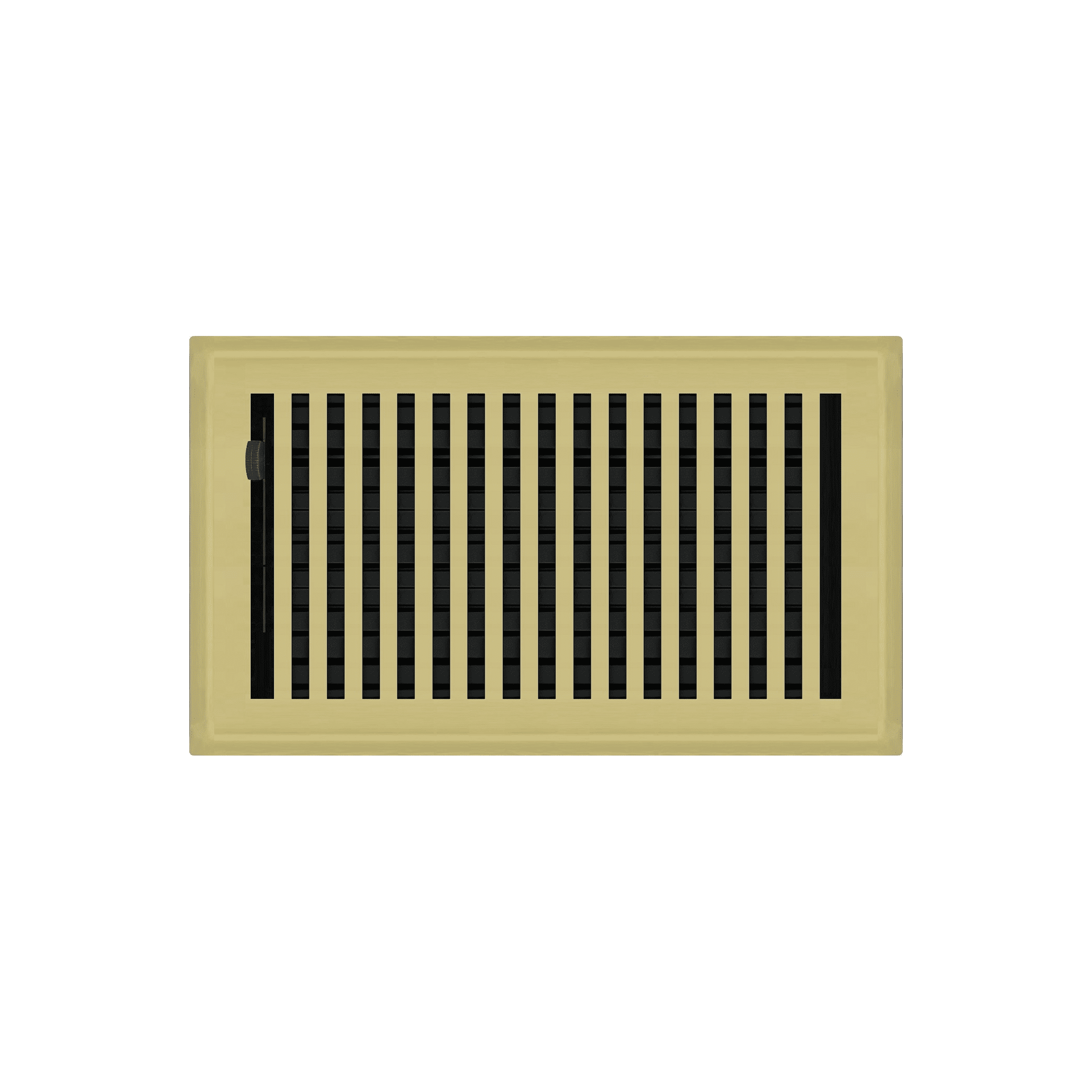 6" x 10" Polished Brass Contemporary Style Floor Register Decorative