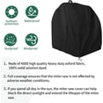 thumbnail image 5 of ABPETE Miter Saw Cover,Waterproof & Dustproof Portable Table Saw Cover for Most Miter Planers,28.3''L x 24''W x 28.3''H-Black, 5 of 7