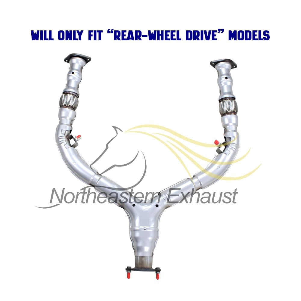 Northeastern Exhaust Front Flex Y-Pipe Fits 2009-2012 Infiniti FX35 3.5L & 2013 FX37 3.7L - Direct Fit | Stainless Steel | Includes Gaskets