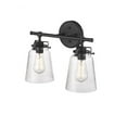 thumbnail image 3 of Amberose 2 - Light Matte Black / Black Wall Sconce, 3 of 7