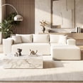 thumbnail image 4 of Costway 110.5" Modular Sectional Sofa with Deep Seats & Comfy Backrests, Comfy Armrests Beige, 4 of 9