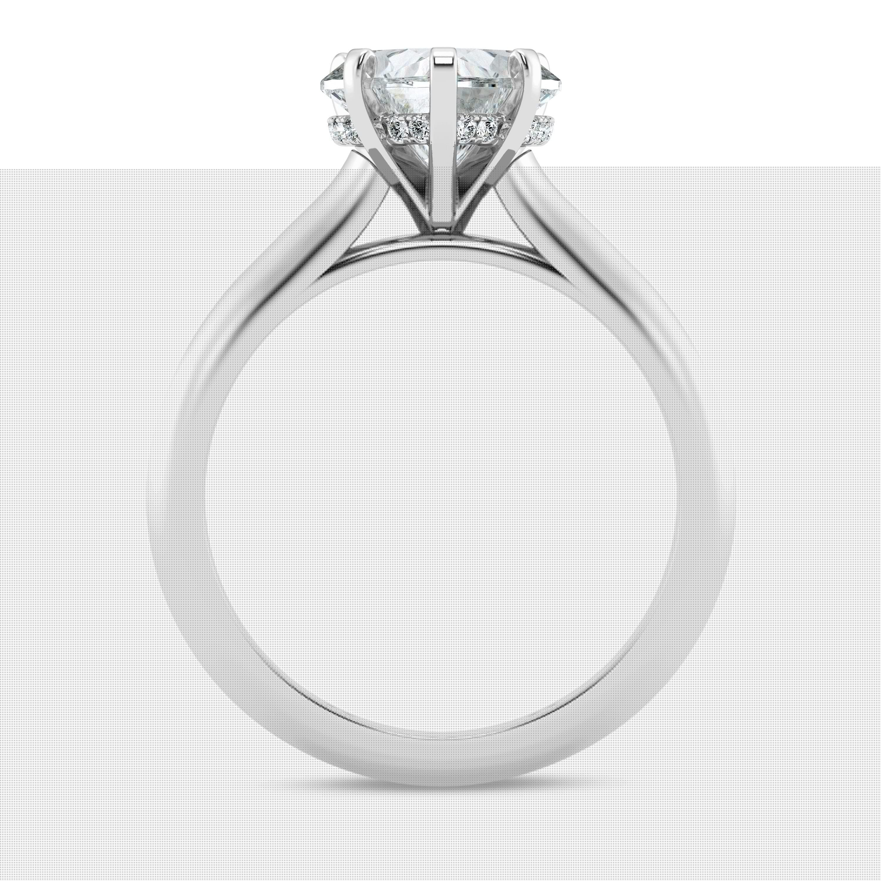thumbnail image 3 of Golden Jewel 2.2 Ct Heart Cut Moissanite Engagement Ring - 14K White Gold Plated with Prong Setting - Hidden Halo Wedding Ring for Women - Perfect for Anniversaries and Special Occasions, 3 of 3