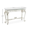 thumbnail image 2 of Yesfashion Console Table, Modern Glass Entryway Table Small Sofa Accent Table With Storage, Metal Frame, Easy Assembly, For Living Room, Hallway, Office, 2 of 7