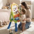 thumbnail image 2 of 2-in-1 Kids Art Easel Rotatable Double Sided Magnetic Whiteboard Blue, 2 of 6